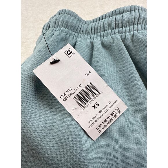 Volcom Just Chill Women's Shorts Pull On Fleece Lounge Size XS Drawstring NEW - Picture 12 of 12